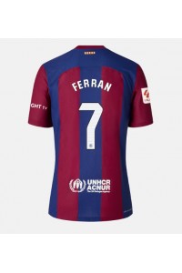 Fotbalové Dres Barcelona Ferran Torres #7 Dámské Domácí Oblečení 2023-24 Krátký Rukáv